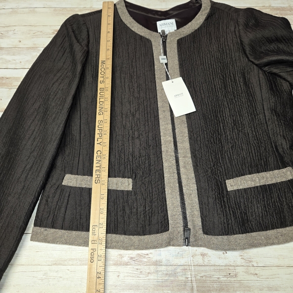 Armani Collezioni Jacket Women 46 US 10–12 Wool Silk Cashmere Angora NWT - Picture 8 of 15